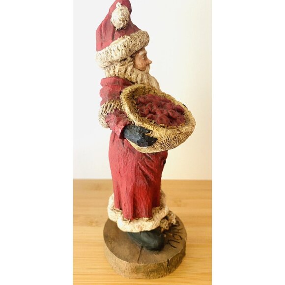 Santa Figurine Norway 8.5” High Hand Craved In Virginia  By Wood World - Picture 4 of 8